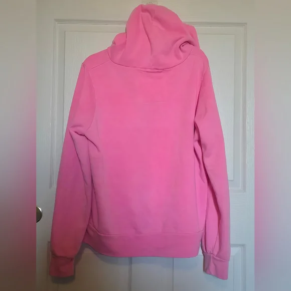 Aviator Nation 5 Stripe Zip Up Hoodie Sweatshirt - Neon Pink - Unisex XL - Picture 3 of 11